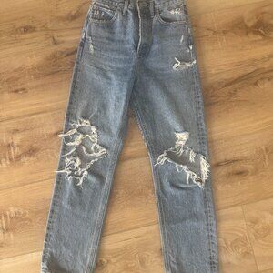 Agolde Distressed 90s High Rise Jeans